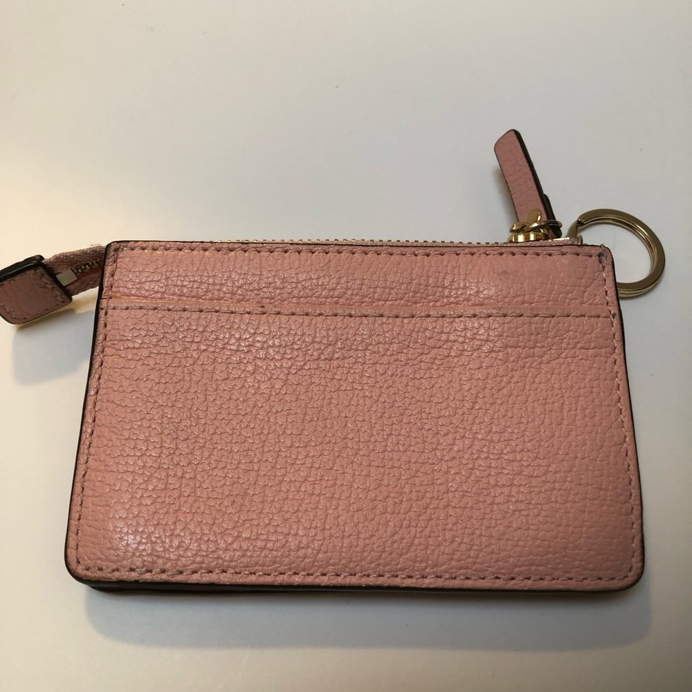 Kate Spade ♠️ Pink Key Chain Zip Pouch with Bow GUC - Picture 7 of 9